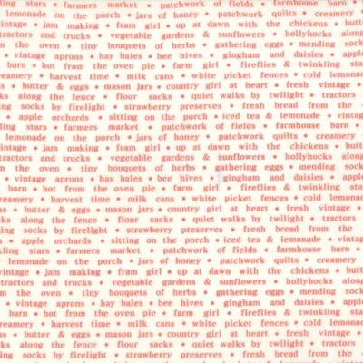 Farmhouse II By Fig Tree For Moda - Tomato Text  #20326-21