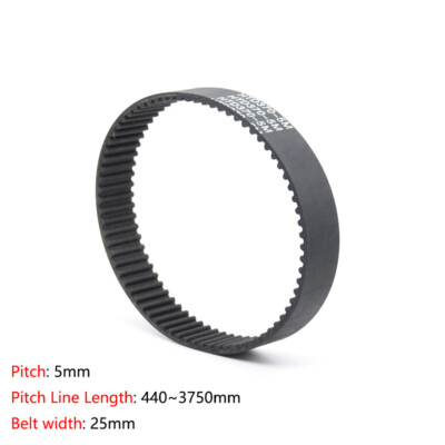 HTD 5M Timing Belt 440~3750mm Arc Teeth 5mm Pitch 25mm Width Rubber Drive Belt