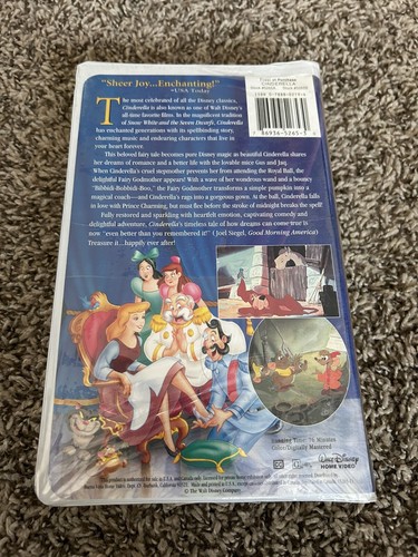 SEALED! Brand New Disney’s Cinderella Masterpiece Collection VHS #5265 - Picture 2 of 6