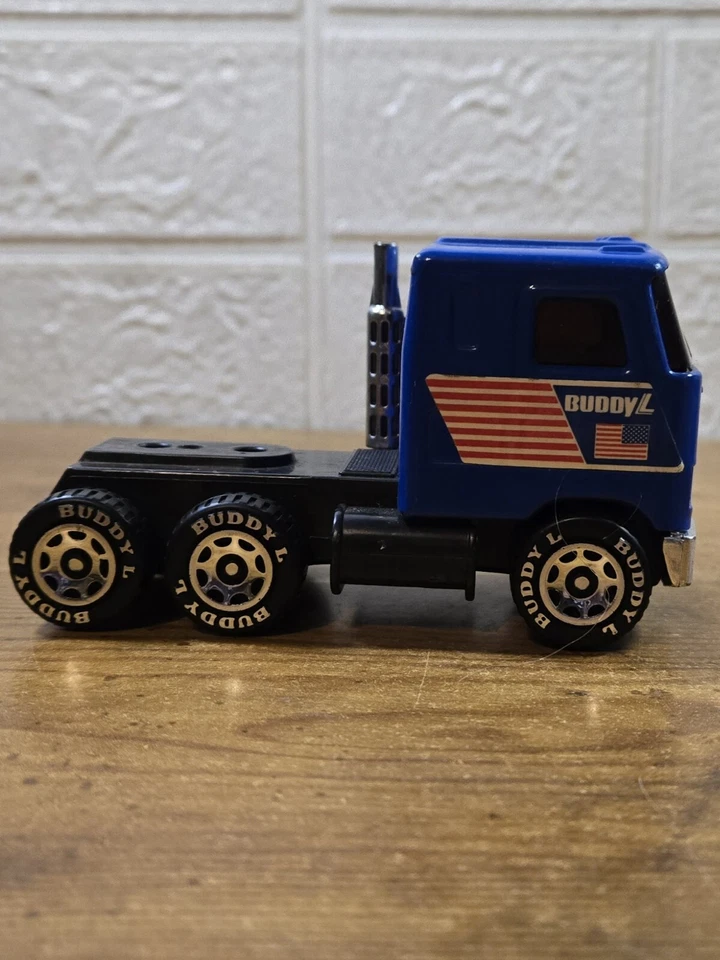 VTG 1980's BUDDY L Toy Lot, 4.5" Mack Cab/ 7.5" Trailer/ 8" Trans AM, Usado Foto 4 de 4