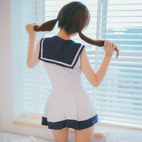 Women Sailor Night Uniform Cosplay Costume Sexy Lingerie Bodysuit Sleepwear