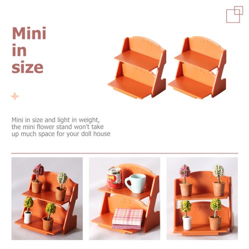 2 Pieces Blumenständer Mini -Möbel Mini-Kunststoffregal -Hausmöbel - Bild 10 von 12