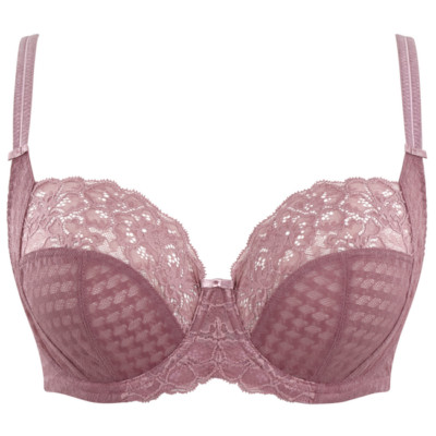 Panache Vollschalen BH mit Bügel ungepolstert 32D Spitze Dessous Envy Mauve 7285
