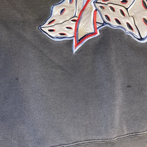 Vintage 90s JNCO Jeans Dice 7 Logo Black Hoodie Sweatshirt Embroidered Mens XXL - Afbeelding 17 van 17