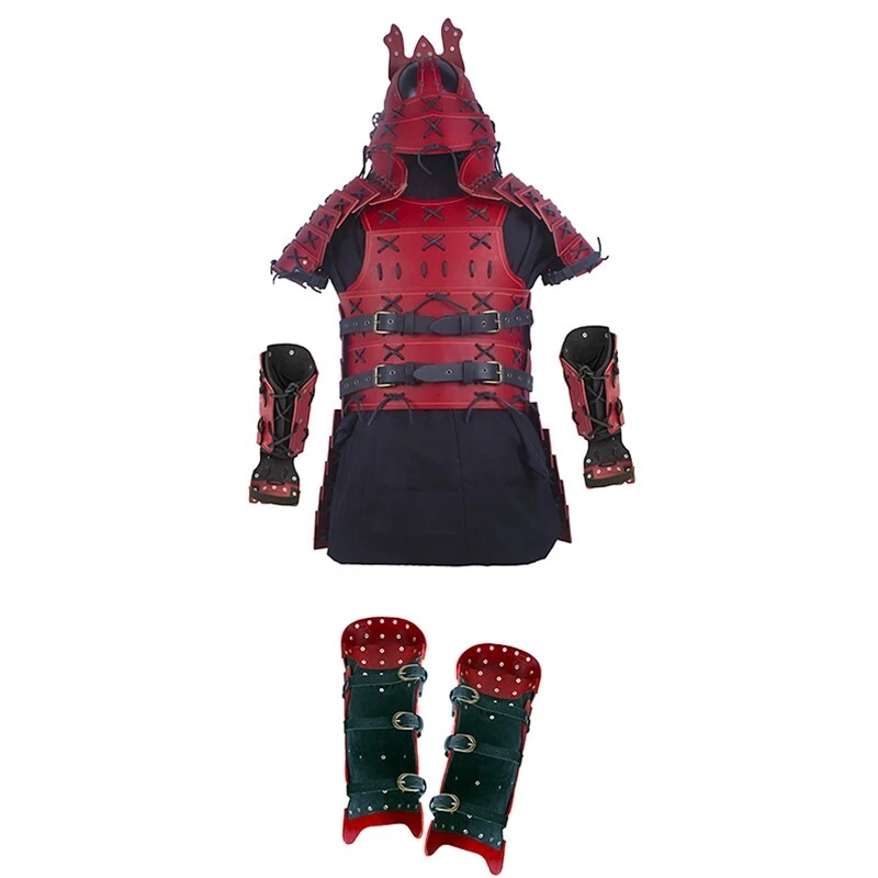Halloween Cuero Samurai Cuerpo Armadura Larp Recreación Juegos con disfraces Disfraz Armadura Foto 2 de 4