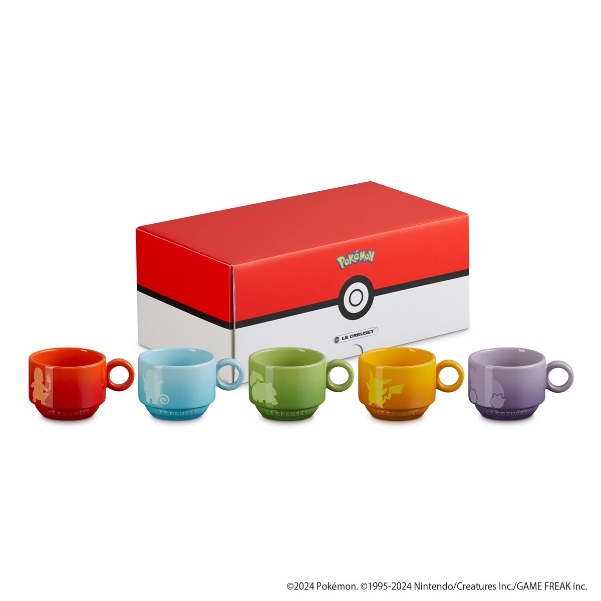 Le Creuset Pokemon Collection Stacking mug cup set 5 pieces