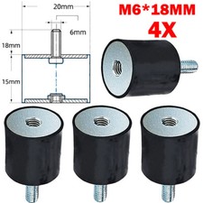 4Pcs M6 18mm Rubber Mounts 20mm 15mm Shock Absorber Anti Vibration Isolators HOT