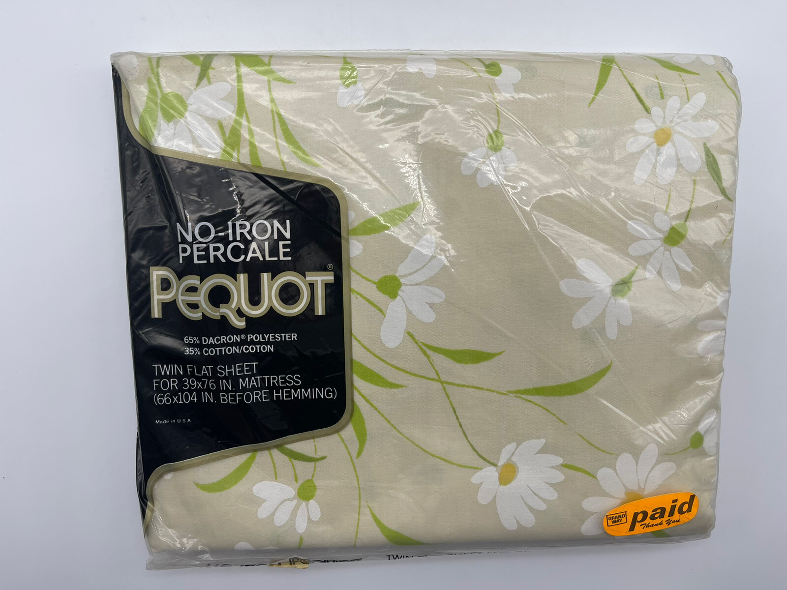 Vintage Pequot Dainty Daisies No Iron Flower Twin Bedding Sheets Set eBay