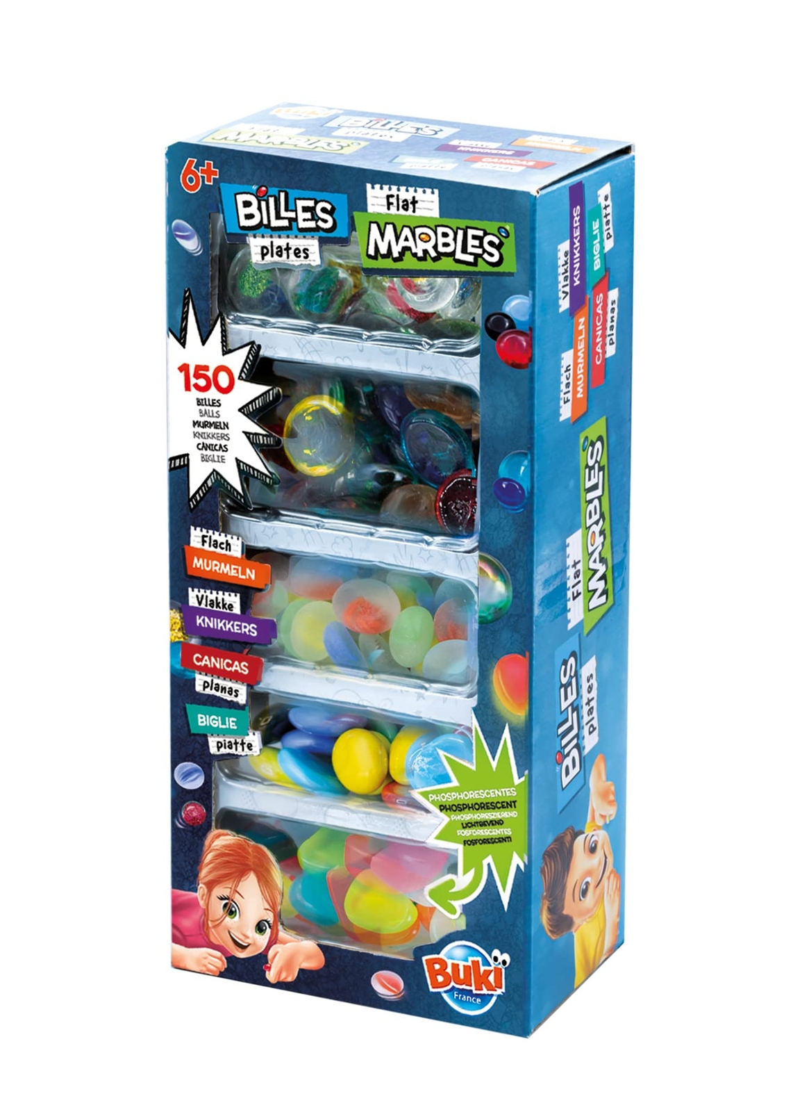 Buki France COFFRET BILLES PLATES Flat Marbles