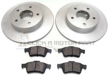 FOR NISSAN PRIMERA P12 2002-2007 REAR 2 BRAKE DISCS AND PADS SET ALL MODELS