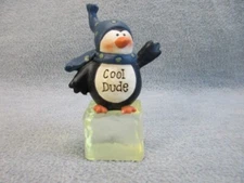 SUZI Skoglund Blossom Bucket Penguin Cool Dude Figurine Whimsical