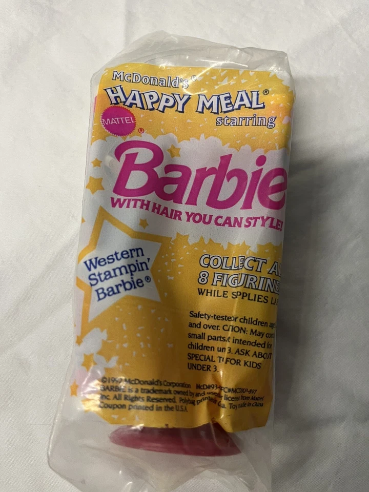 Винтажная Барби Mcdonalds 1993 Barbie Western Stampin Barbie новая - Изображение 2 из 4