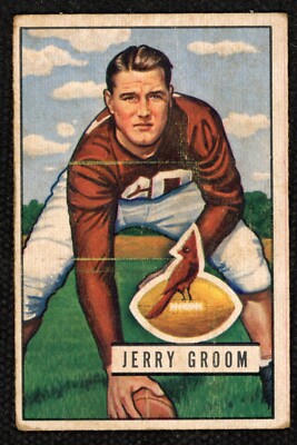 1951 Bowman #99 Jerry Groom ** Chicago Cardinals  ~ VG+