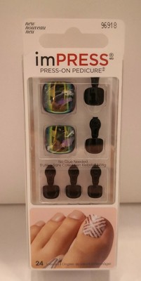 Kiss imPress Press-On Pedicure 24 Toenails Zehennägel Tough Love 96918 NEU OVP
