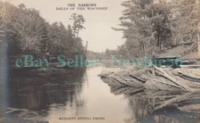 Wisconsin Dells WI - VIEW IN THE NARROWS - RPPC Bennett Studio Postcard