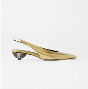 gold slingback shoes