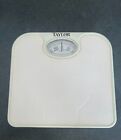 Vintage White Taylor Analog bathroom scale 300 lbs max weight Dial Adjust