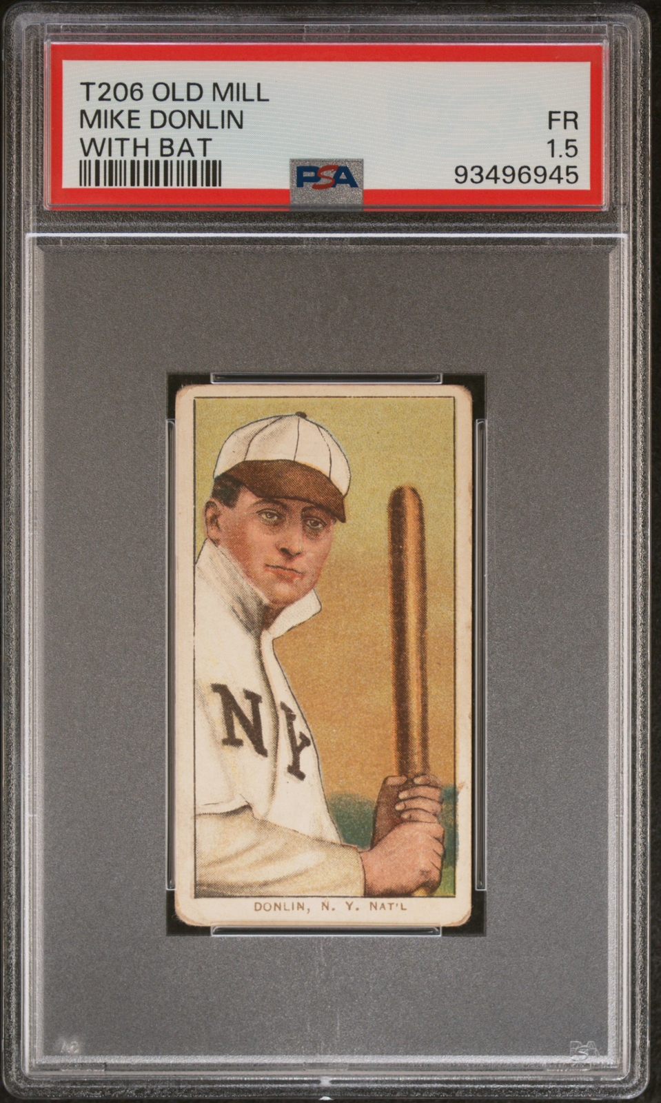 PSA 1.5 Mike Donlin With Bat RARE Tobacco Card # 1909-11 T206 Old Mill 93496945