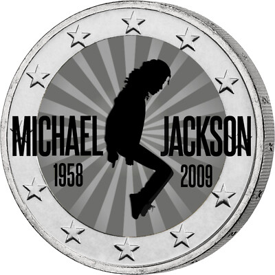 2 Euro Künstlerausgabe ''Michael Jackson, Moonwalk'' - 2 Euro coloured coin