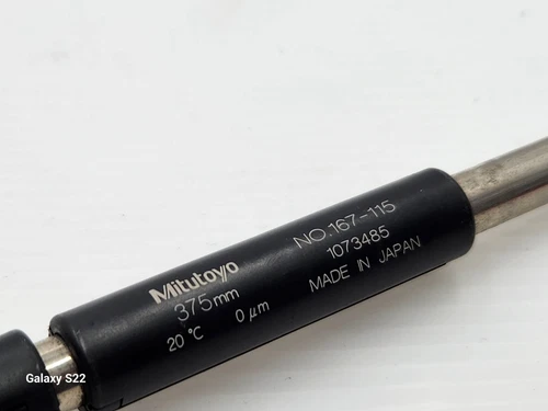 MITUTOYO 375mm 20℃ 0μm 167-115 Micrometer Standard End Measuring Bar Rod  32413