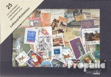 lettonie 25 différents timbres  