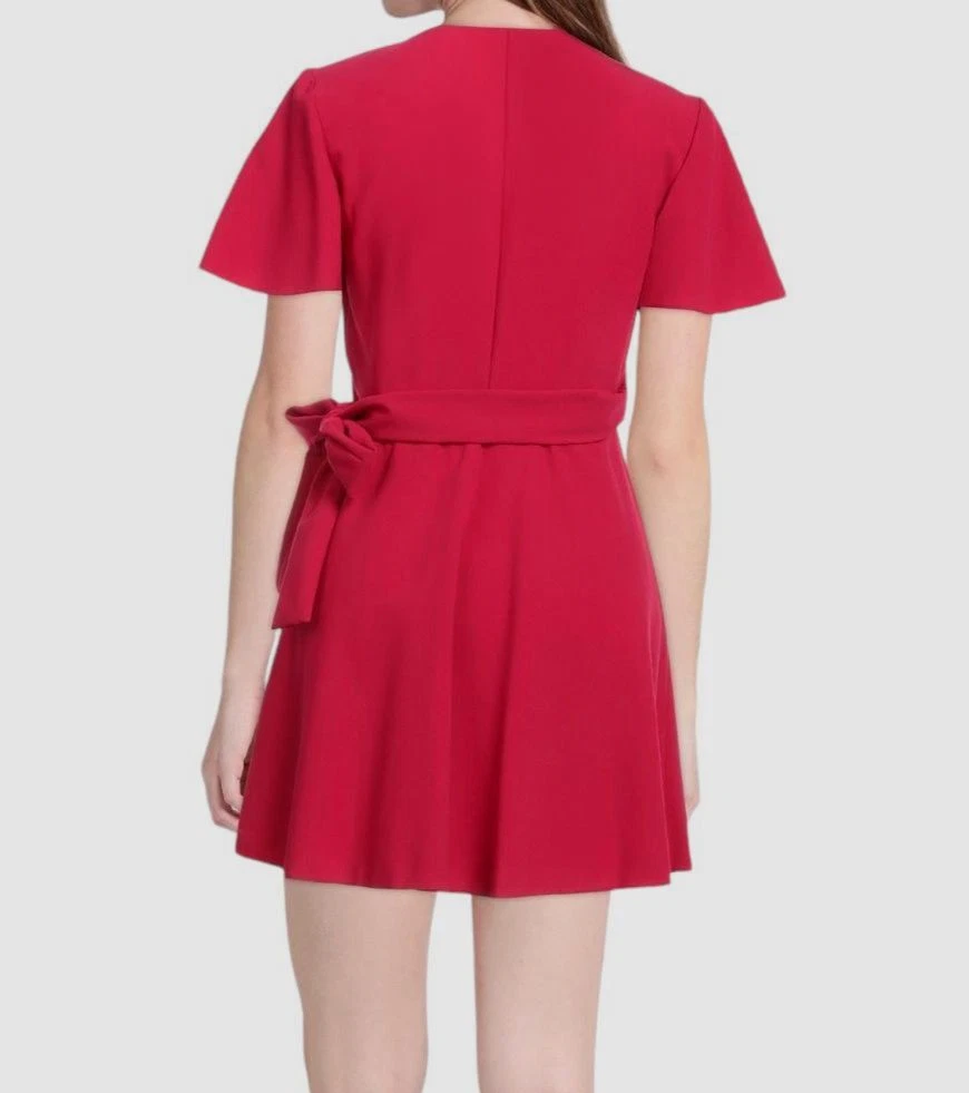 Abito finto avvolgente rosso Valentino da donna rosso $5550 taglia IT 42 US 6