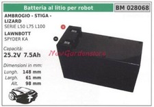 Batteria al litio per robot pr stiga lizard serie l50 75 100 lawnbott 028068