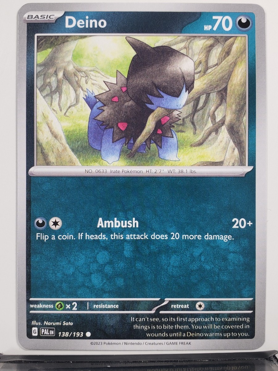 Deino 138/193 NM / M - Paldea Evolved Scarlet Violet Pokemon Card