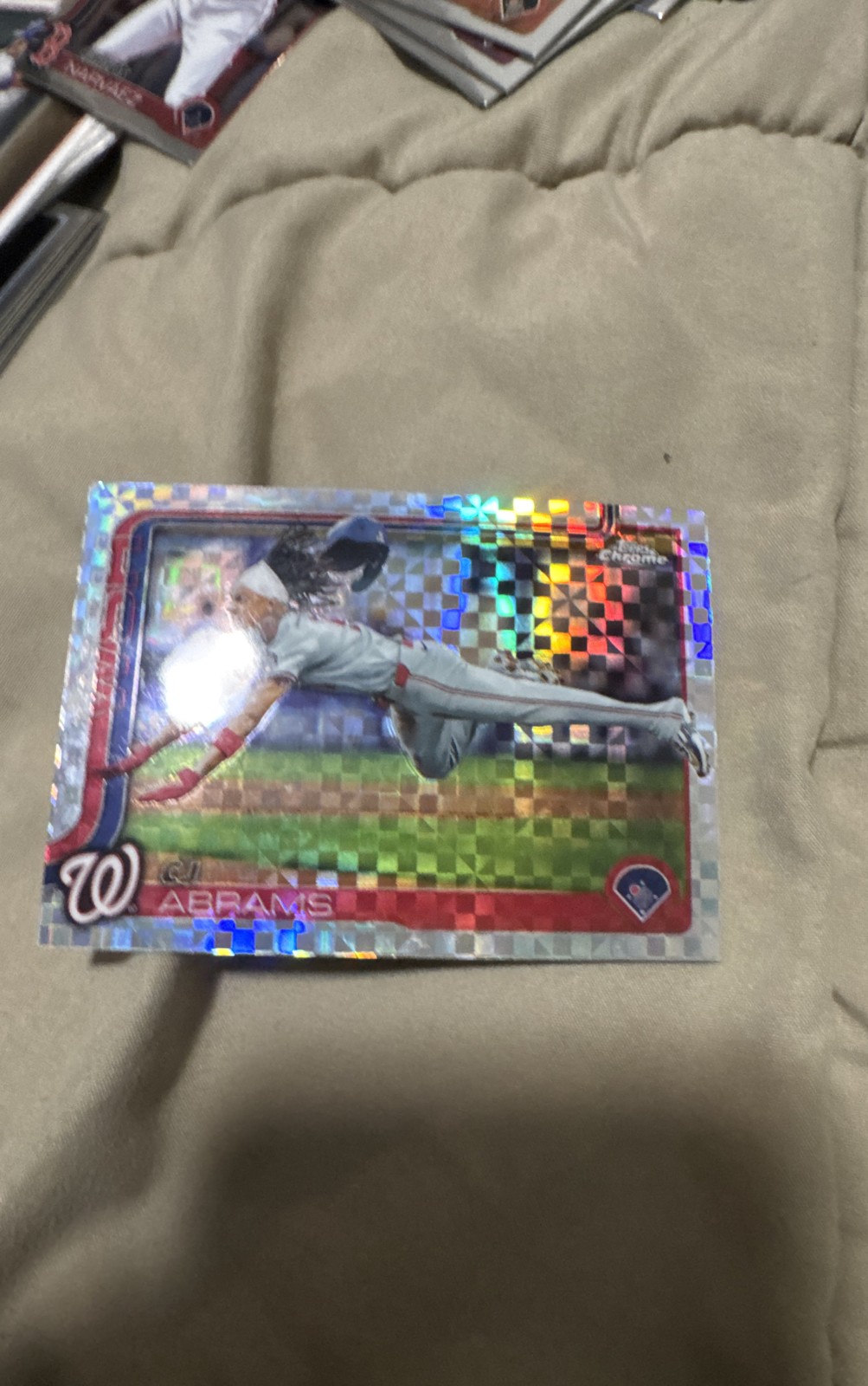 2025 Topps Chrome - C.J. Abrams #176 Orange Wave Refractor /25