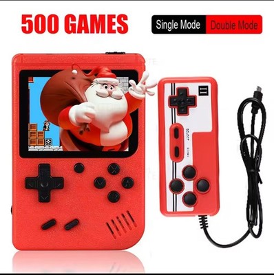 Tragbare Retro Mini Spielkonsole 8-Bit Handheld mit 500 Spielen & AV-Ausgang