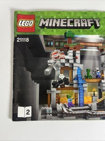 Lego Minecraft 21118 The Mine Instruction Manuals 1 and 2 Only