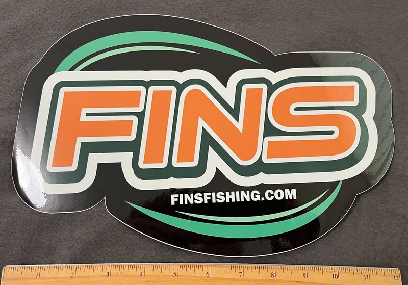 Huge FINS FISHING Sticker Fish Premium Braid Braided Line Based in KY Kentucky
