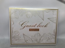Rolarlola Wedding Guest Book 8x10 Inch Floral Gold Foil