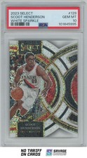 2023-24 Panini Select White Sparkle Scoot Henderson PSA 10 #129 Portland Trail