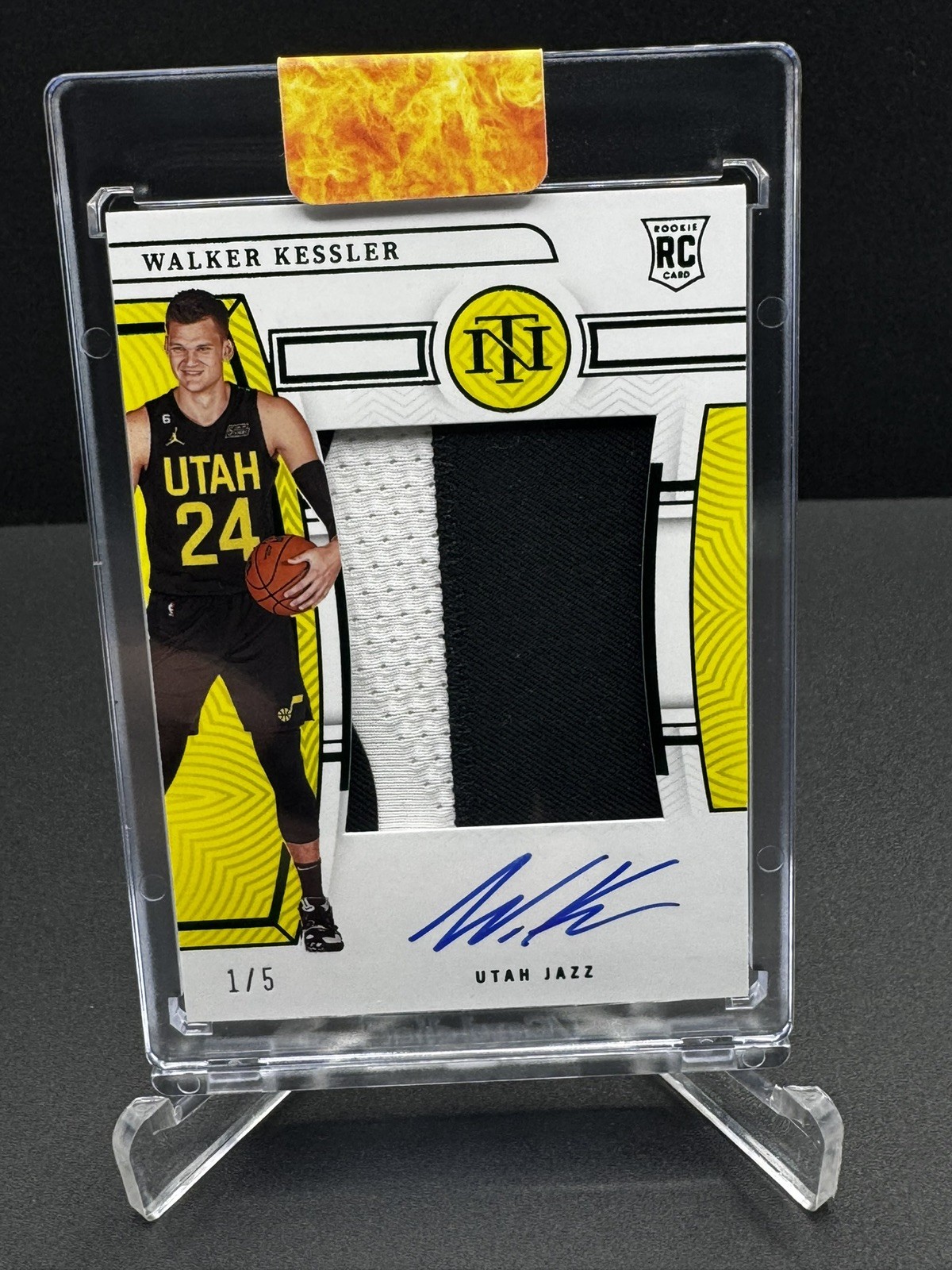 WALKER KESSLER 2022-23 NATIONAL TREASURES #113 ROOKIE PATCH AUTO EMERALD 1/5 RPA