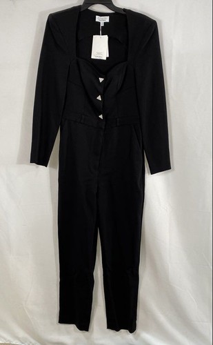 & Other Stories Women's Black Cutout Long Sleeve Jumpsuit LA Atelier Sz 8 NWT