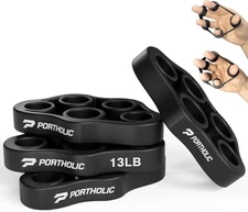 4 Pack Hand Exerciser Grip Strengthener, Finger 4 Count (Pack of 1), Black 