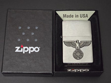 Zippo -ADLER mit EK - Emblem (Custom PIN Style) Chrom gebürstet Reichsadler