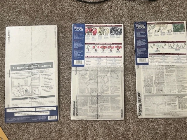 PLAID STENCIL DECOR Wall Stencil  Rose Cabbage Rose, Iris, Holiday, Ferns CHOICE - Image 2 of 4