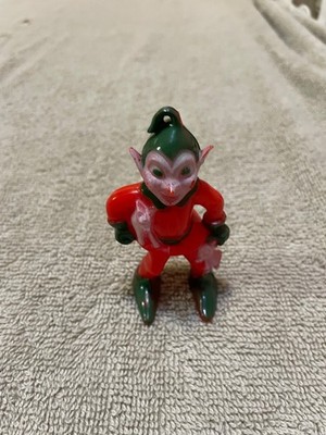 VTG 1940 S ROSBRO PLASTIC RED & GREEN PIXIE ELF ORNAMENt