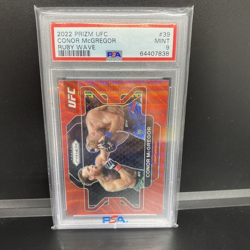 2022 UFC Prizm Conor McGregor Ruby Red Prizm PSA 9