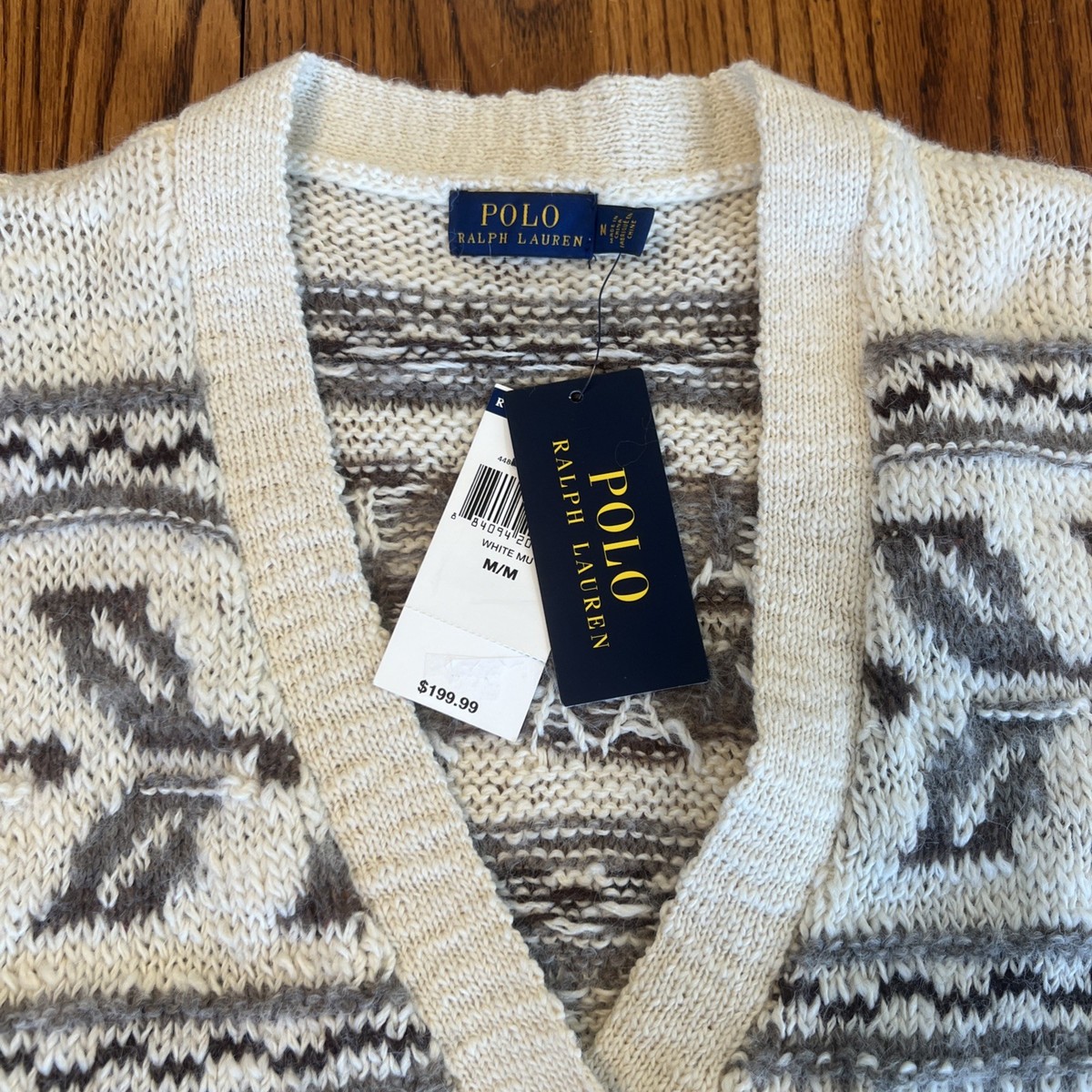 NWT Polo Ralph Lauren Wool Alpaca Aztec Southwestern Cardigan