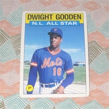 Topps 1986 Dwight Gooden New York Mets N.L. All Star #709 1985 NL Leaders