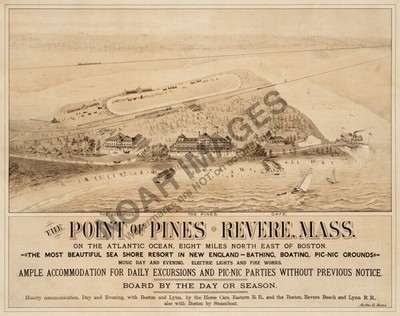 Map of Point of Pines Revere MA c1880 16x20