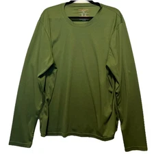 Hawke And Co Men’s X-Large  Green Long Sleeve Base Layer Shirt Moisture Wicking