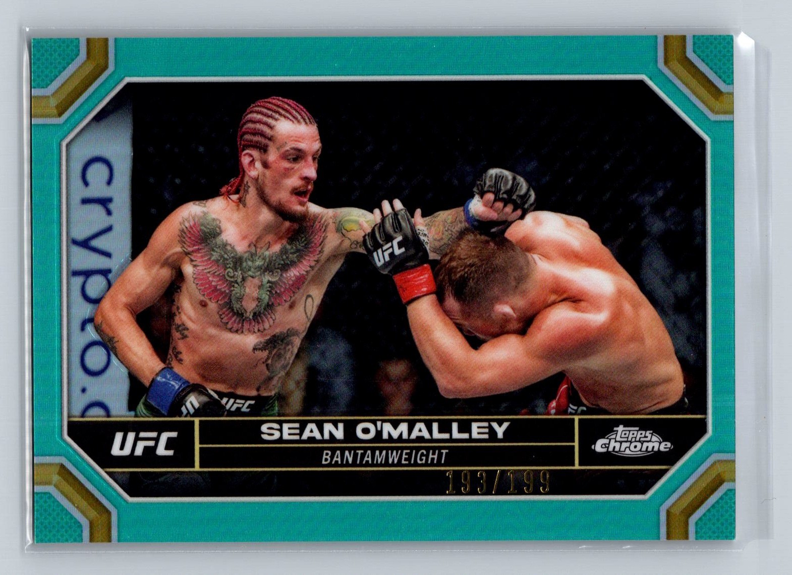 2024 Topps Chrome UFC #173 Sean O'Malley Aqua Refractor #/199
