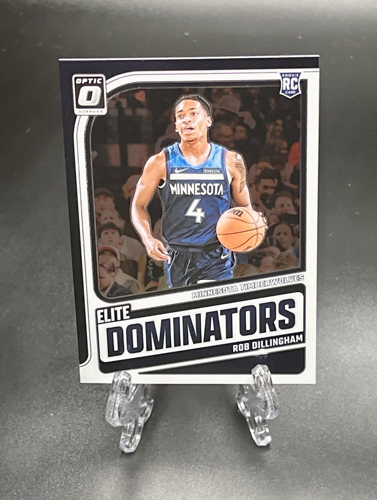 2024-25 Donruss Optic Rob Dillingham Elite Dominators Rookie RC Timberwolves #1