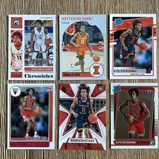 Ayo Dosunmu 6-Card Rookie Lot - Fighting Illini (Illinois) & Chicago Bulls