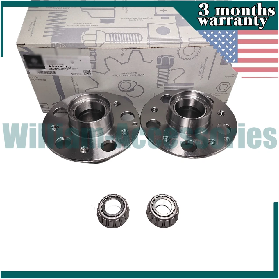 2pc OEM Front Wheel Hub w/ Bearings For Benz R171 W203 W209 C230 2093300325 NEW Foto 2 de 4