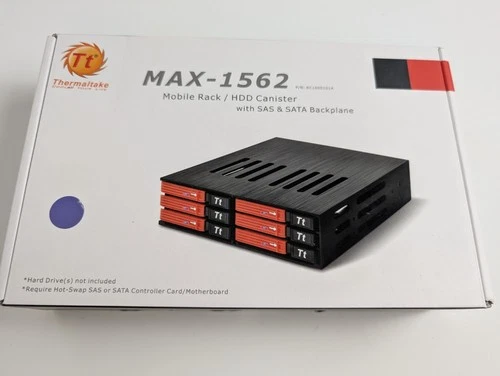 Thermaltake MAX-1562 Mobile Rack HDD Canister 6-Bay 2.5" SAS SATA SSD Enclosure